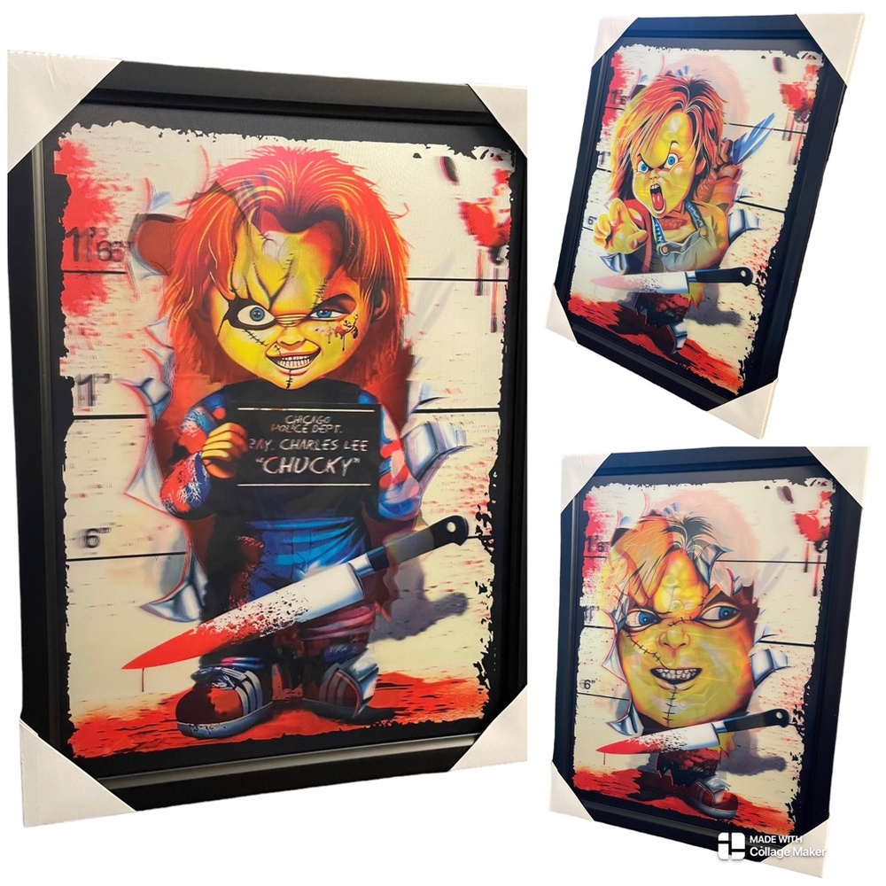 📦 New Chucky Framed 3D Lenticular Poster / Picture
